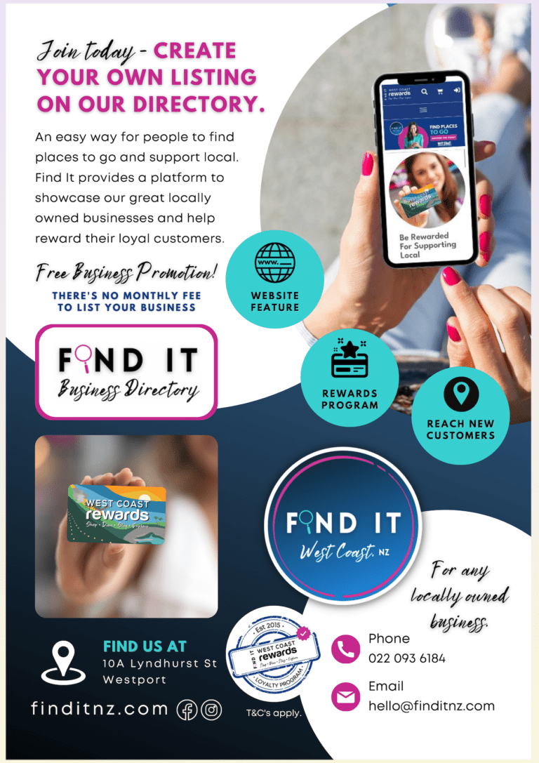 about 1 west coast rewards greymouth westport hokitika buller reefton westland find it nz west coast business directory local businesses local rewards